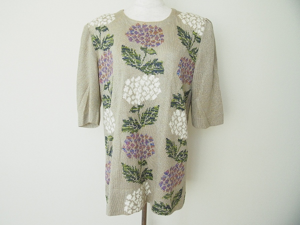 サイトウトヨコ 花柄刺繍セーター