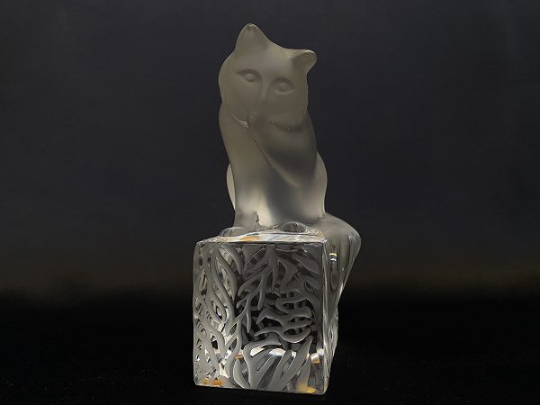 買取した美しく輝くクリスタルが素敵なラリックの猫オブジェ