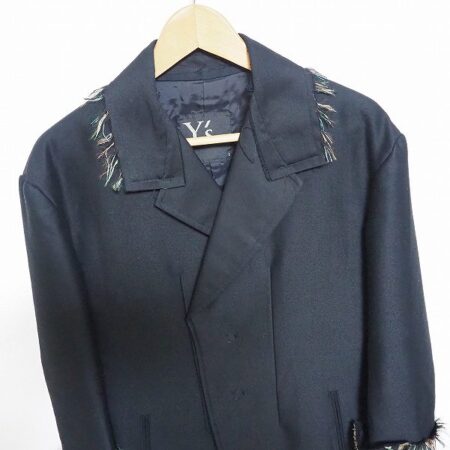 買取したワイズの黒ジャケットの襟部分