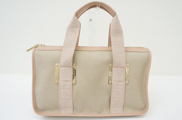 【フェンディ】ベージュ×ピンク優しげな色味のトートバッグをお買取