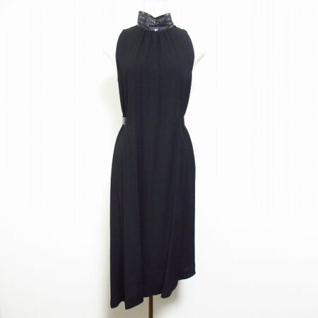 ミスアシダのノースリーブワンピース（黒・スパンコール）