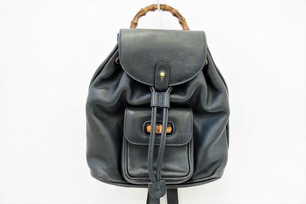【グッチ】革新的なデザインが魅力的なバンブーリュックをお買取