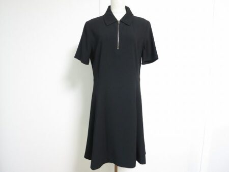ケンゾーの黒ジップアップワンピース（半袖）