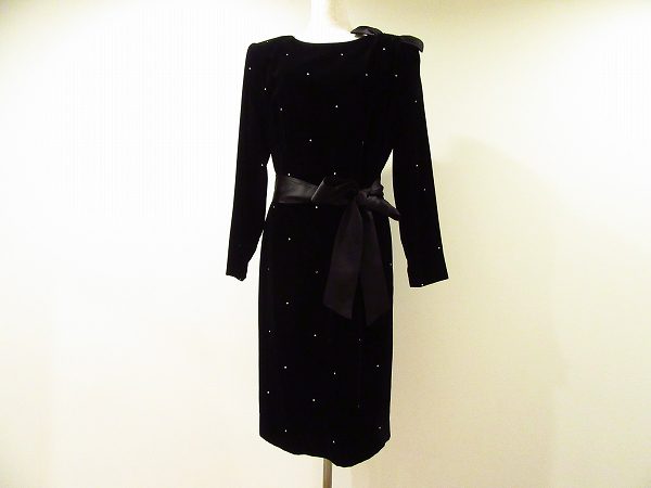 [お買取]ハナエモリ｜星が煌めいているような水玉が上品なワンピース