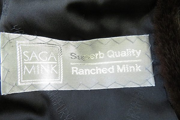 買取したサガミンクのハーフコートのタグ 買取したサガミンクのハーフコートのタグ