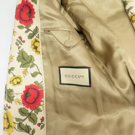 買取したグッチの花柄ジャケットのタグ