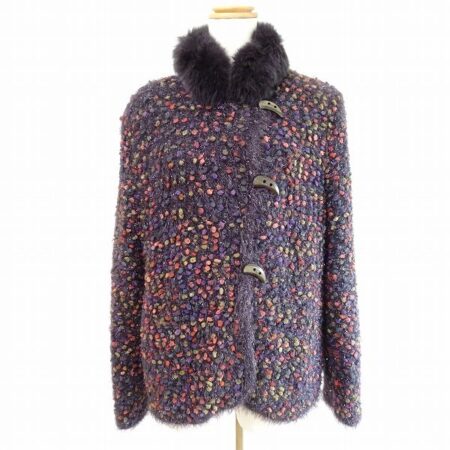 買取したシャミーのフォックスファー付きニットコート