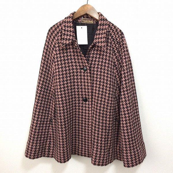 ピンクの千鳥格子が大人かわいいサイトウトヨコのポンチョをお買取しました