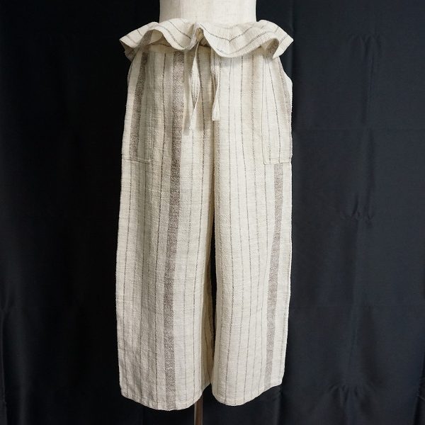 ナチュラルなストライプデザインがかわいいウサトのワイドパンツをお買取