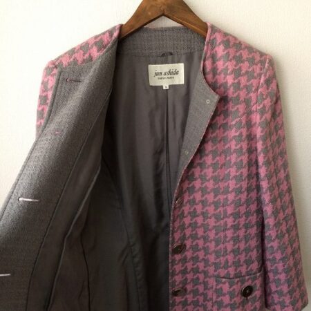買取したジュンアシダの千鳥格子のセットアップの上着の裏地デザイン 買取したジュンアシダの千鳥格子のセットアップの上着の裏地デザイン
